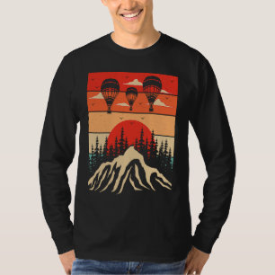 Retro Hot Air Balloon Riding Balloons Expert Rider T-Shirt