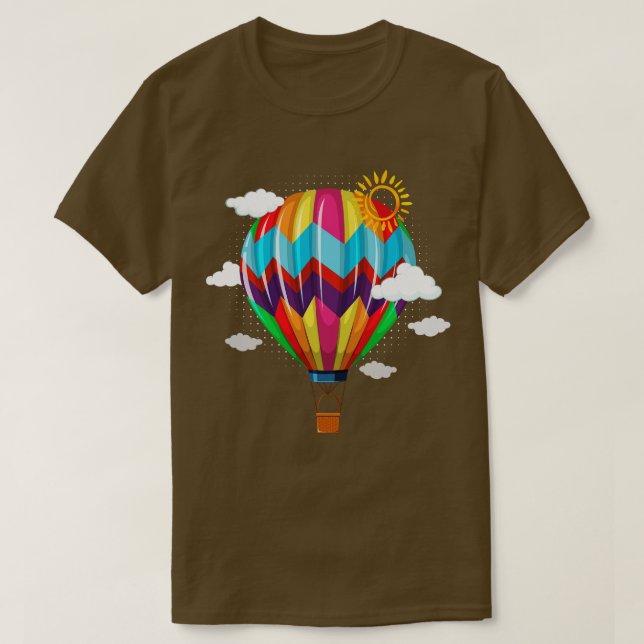 Retro Hot Air Balloon T-Shirt (Design Front)