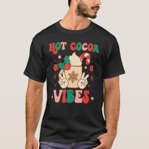 Retro Hot Cocoa Vibes  Christmas Costume Xmas Wome T-Shirt
