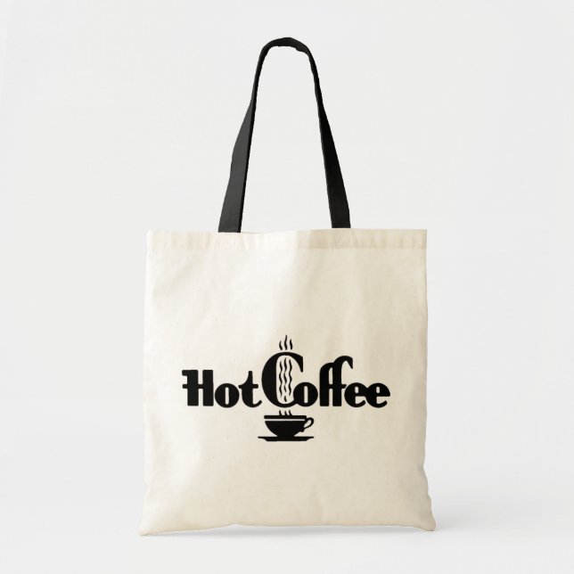 Retro Hot Coffee Tote Bag (Front)