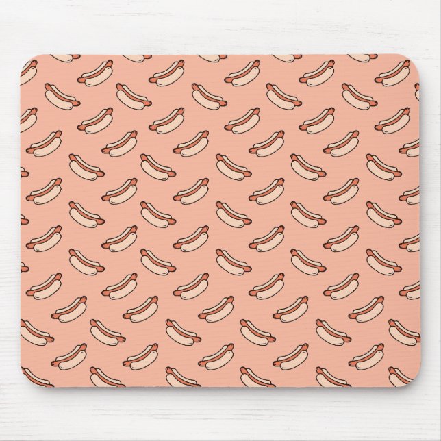 Retro Hot Dog Seamless Pattern Mouse Pad (Front)
