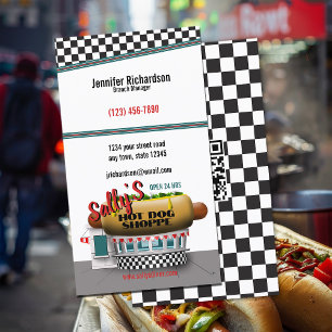 Retro Hot Dog Shoppe Business Card