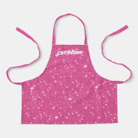 Retro Hot Pink Glitter Sparkle Personalised Name