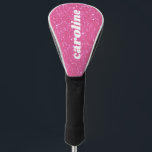 Retro Hot Pink Glitter Sparkle y2k Personalised Golf Head Cover<br><div class="desc">Elevate your golf game with this Retro Y2K Hot Pink Glitter Sparkle Personalised Name Golf Head Cover. Featuring a vibrant hot pink colour with glitter and sparkle, this head cover combines a simple, cute, and colourful style with a fun, unique aesthetic. Perfect for a touch of 80s and 90s nostalgia,...</div>