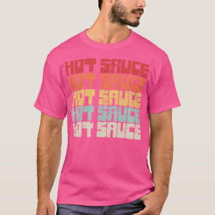 Retro Hot  Spicy Food Habanero Chilli  Pepper Sauc T-Shirt