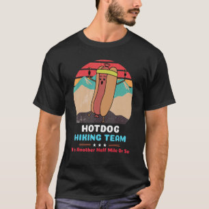 Retro Hotdog Hiking Team Camping Vintage Adventur T-Shirt