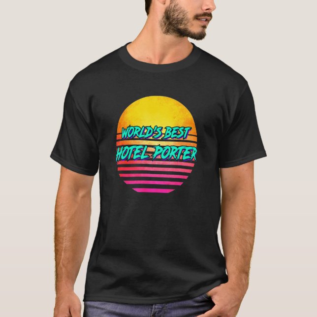 Retro Hotel Porter T-Shirt (Front)