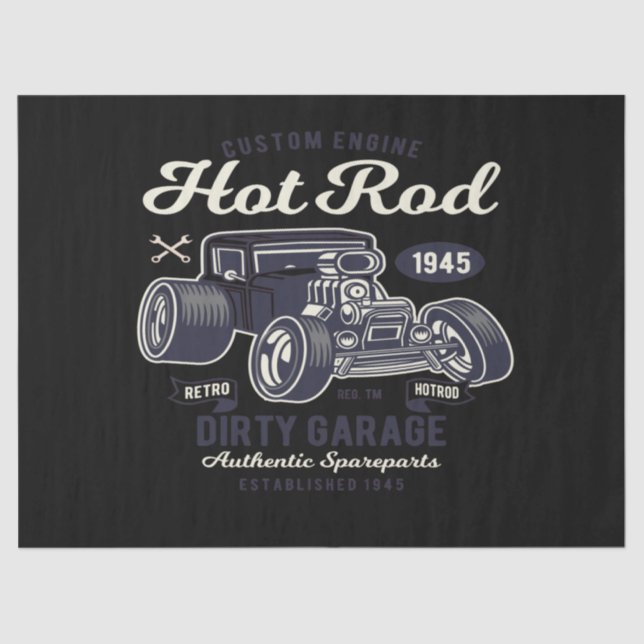 Retro Hotrod Tissue Paper (Front)