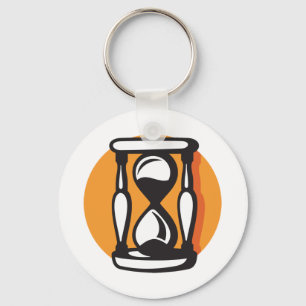 Retro Hourglass Timer Minimalist Time Key Ring