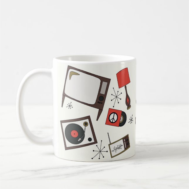 Retro household designs coffee mug (Left)