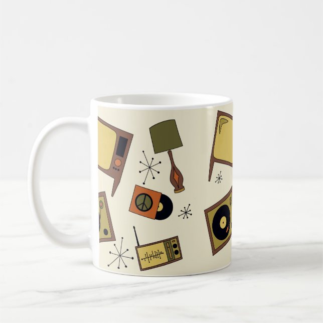 Retro household designs coffee mug (Left)