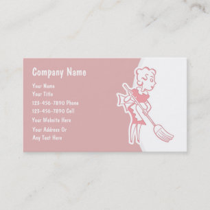 Retro Housekeeper Business Cards