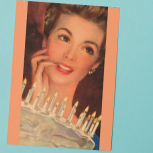 Retro Housewife Birthday Card