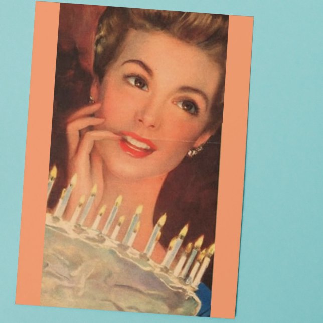 Retro Housewife Birthday Card (Creator Uploaded)