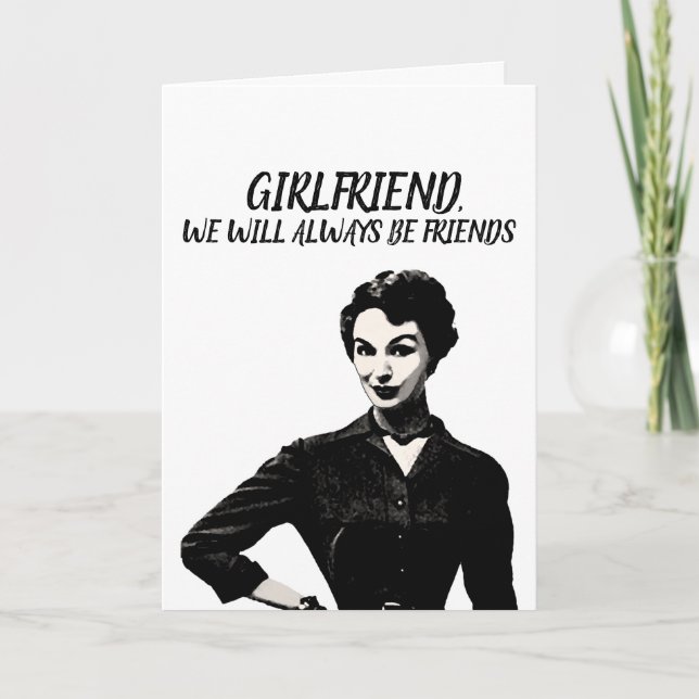 RETRO HOUSEWIFE FUNNY BIRTHDAY FEMALE FRIEND CARD (Front)
