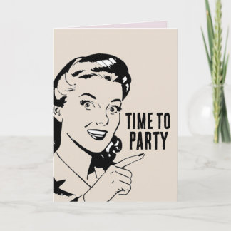 RETRO HOUSEWIFE FUNNY BIRTHDAY GREETING CARD