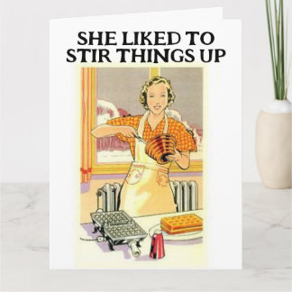 RETRO HOUSEWIFE FUNNY BIRTHDAY GREETING CARDS