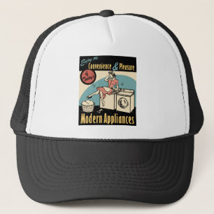 Retro Housewife Washer Dryer Trucker Hat