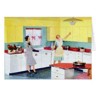 Retro Housewives in Kitchen