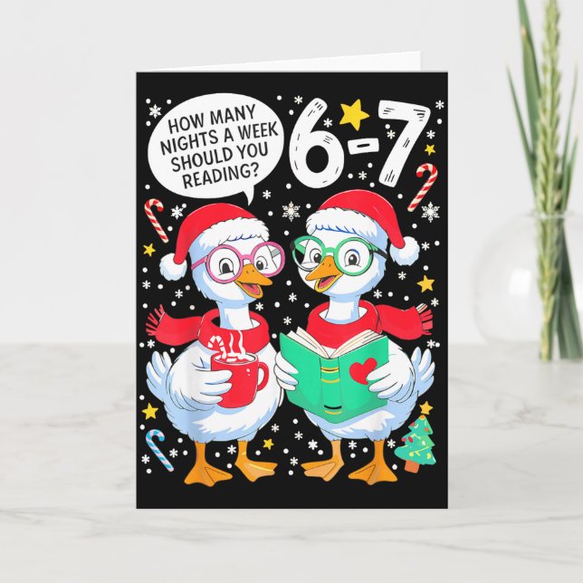 Retro How Many Nights A Week Should You Be Reading Card (Front)