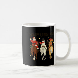 Retro Howdy Christmas Santa Snowman Gingerbread Ri Coffee Mug