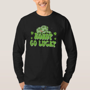 Retro Howdy Go Lucky Happy Patrick's Day Shamrock T-Shirt