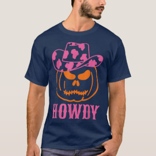 Retro Howdy Pumpkin Fall Autumn Western Halloween T-Shirt
