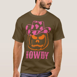 Retro Howdy Pumpkin Fall Autumn Western Halloween  T-Shirt