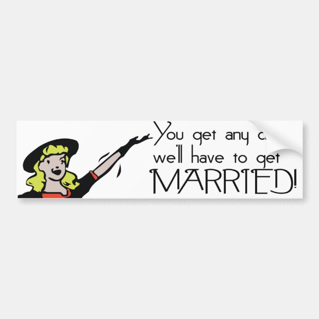 Retro Humour Bumper Sticker (Front)