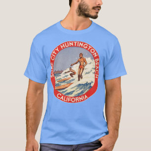Retro Huntington Beach CA 70s Surf City Souvenir T-Shirt