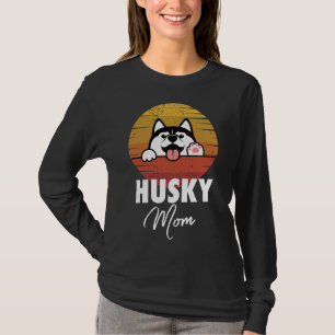 Retro Husky Mum Husky  Dog Puppy T-Shirt