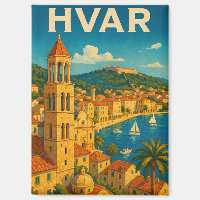 Retro Hvar Croatia Adria Coast Travel