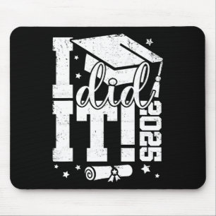 Retro I Did It Graduation 2025 Graduate Cl Of 2025 Mouse Pad