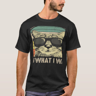 Retro I do what I want cat cat T-Shirt