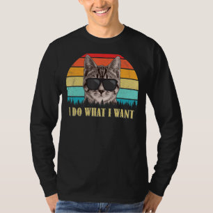 Retro I Do What I Want Cat Funny Cat  1 T-Shirt