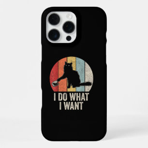Retro I Do What I Want Cat Shirt Cat Lover Owner G iPhone 16 Pro Max Case