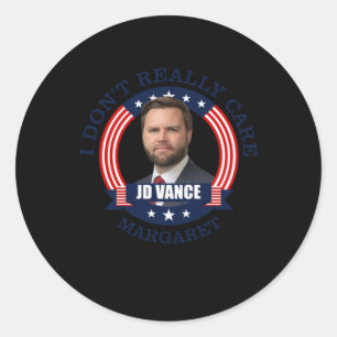 Retro I Dont Really Care Margaret 1 Classic Round Sticker