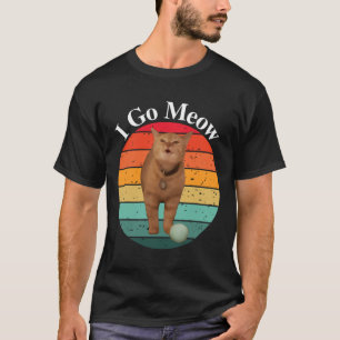 Retro I Go Meow Funny Cat Singing Meme T-Shirt