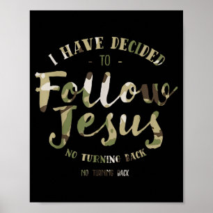 Retro I Have Decided To Follow Jesus Clic Redleg C Poster