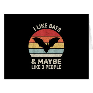 Retro I Like Bats Shirt Animal Bat Lover Gift Vint