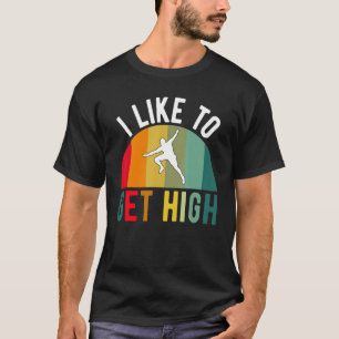 Retro I Like To Get High  Skydiver Parachute T-Shirt