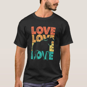 Retro I Love Buffalo Idea For Bison T-Shirt