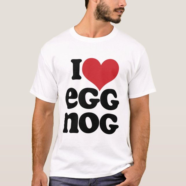 Retro I Love Eggnog Tee (Front)