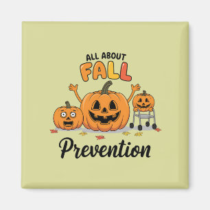 Retro I Love Fall Prevention Fall Occupational Magnet