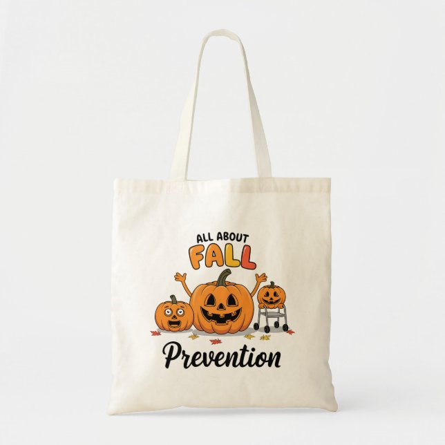 Retro I Love Fall Prevention Fall Occupational  Tote Bag (Front)