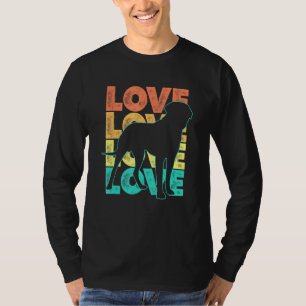 Retro I Love My English Mastiff Dog Theme Design T-Shirt
