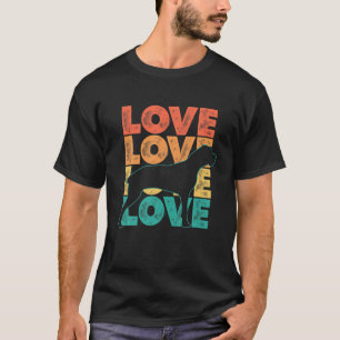 Retro I Love My Great Dane Dog Lover Theme Design T-Shirt