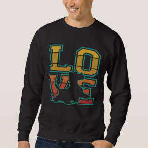 Retro I Love My Scottish Terrier Dog Theme Sweatshirt