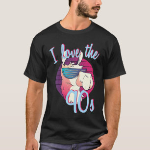 Retro I Love The 90s 90s Llama theme party outfit T-Shirt