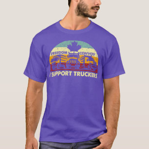 Retro I Support Truckers Freedom Convoy 2022 T-Shirt